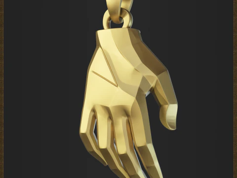 Geometric Hand Jewelry 3D Print Model