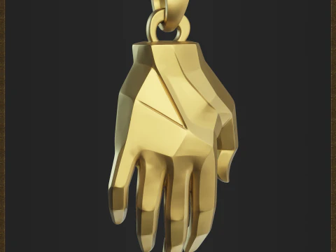 Geometric Hand Jewelry 3D Print Model