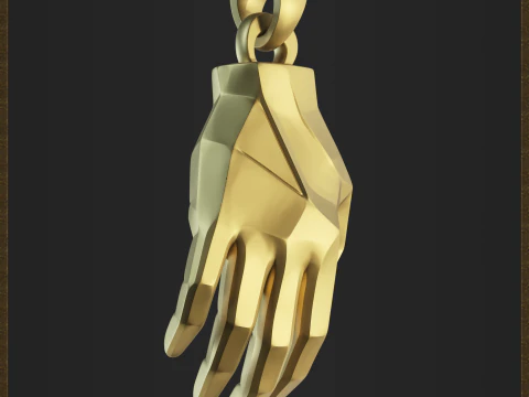 Geometric Hand Jewelry 3D Print Model