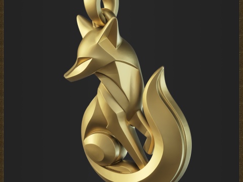 Elegant Fox Jewelry 3D Принт Модель