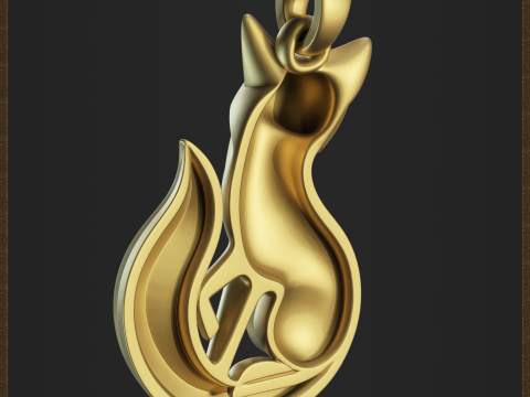 Elegant Fox Jewelry 3D Принт Модель