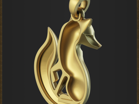 Elegant Fox Jewelry 3D Принт Модель