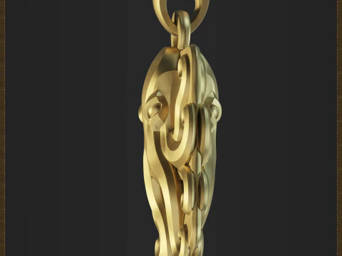 Fantasy Octopus Pendant 3D Print Model