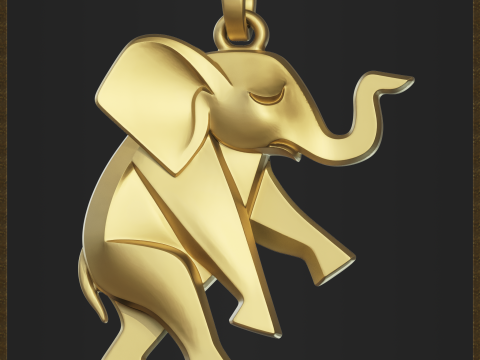 Cute Elephant Pendant 3D 프린트 모델