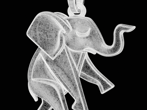 Cute Elephant Pendant 3D 프린트 모델