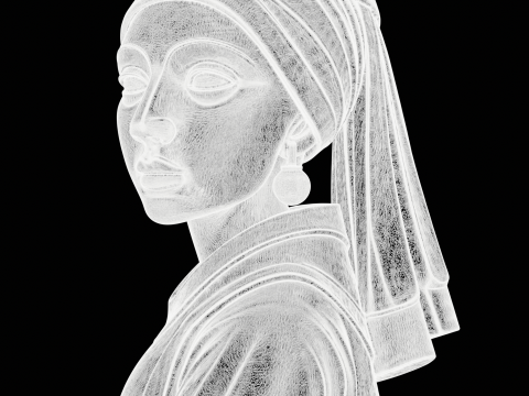 Girl with a Pearl Earring Sculpture Modèles 3D en vedette