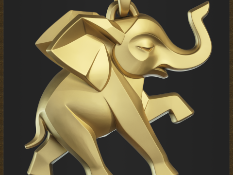 Minimalist Elephant Jewelry 3D प्रिंट मॉडल