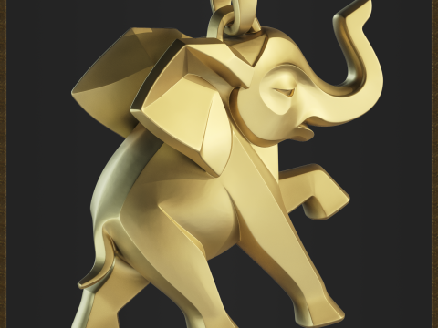 Minimalist Elephant Jewelry 3D प्रिंट मॉडल