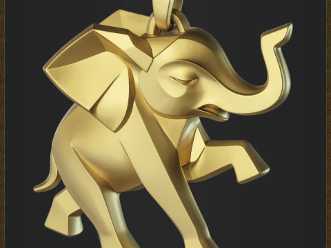 Joias minimalistas de elefante Modelo de Impressão 3D
