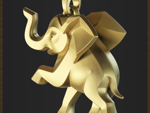 Minimalist Elephant Jewelry 3D प्रिंट मॉडल