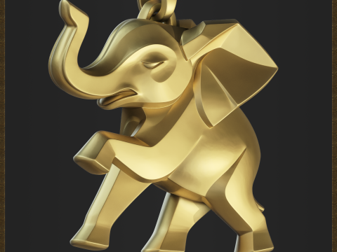 Minimalist Elephant Jewelry 3D प्रिंट मॉडल