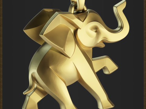 Minimalist Elephant Jewelry 3D प्रिंट मॉडल