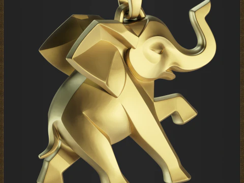 Joias minimalistas de elefante Modelo de Impressão 3D