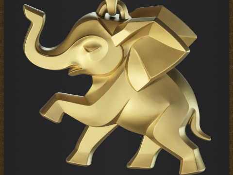 Minimalist Elephant Jewelry 3D प्रिंट मॉडल