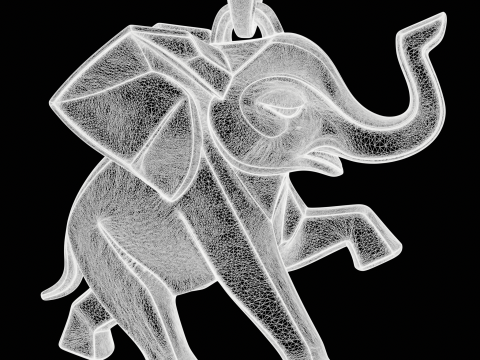 Minimalist Elephant Jewelry 3D प्रिंट मॉडल