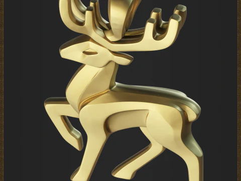 Ciondolo cervo minimalista Modello di stampa 3D