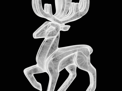 Minimalist Deer Pendant Modello di stampa 3D
