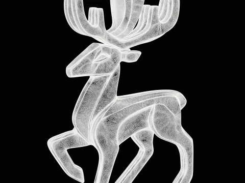 Ciondolo cervo minimalista Modello di stampa 3D