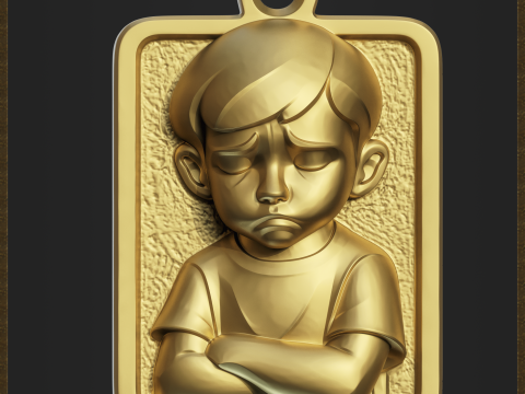 Sad Child Pendant Modelo de impresión 3D
