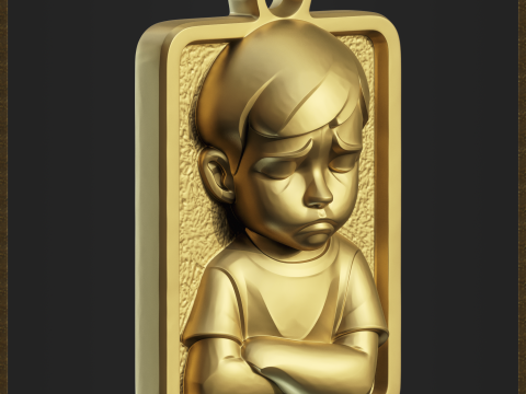 Sad Child Pendant Modelo de impresión 3D