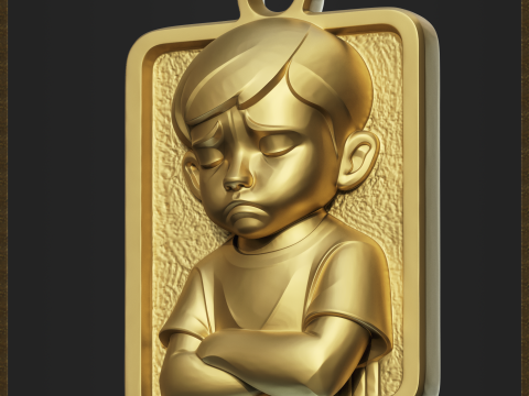 Sad Child Pendant Modelo de impresión 3D