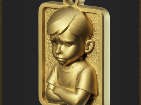 Sad Child Pendant Modelo de impresión 3D