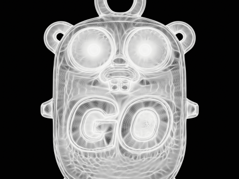 Go Programming Mascot Pendant Modèles 3D en vedette