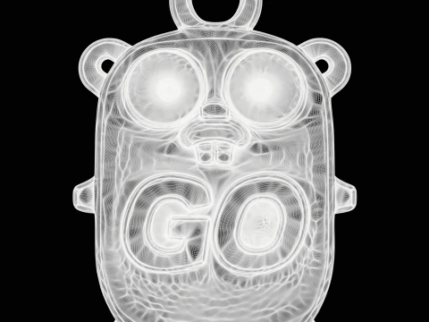 Go Programming Mascot Pendant 3D Print Model
