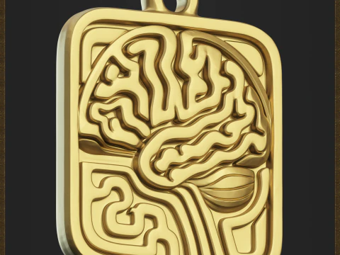 Abstract Science Medallion 3D Print Model