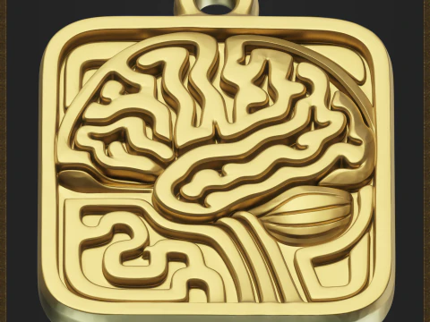 Abstract Science Medallion 3D Print Model