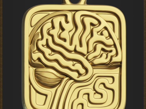 Abstract Science Medallion Modèles 3D en vedette