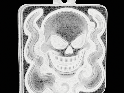 Stylized Skull Pendant 3D Druckmodell