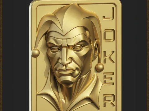 Stylized Joker Pendant 3D Print Model