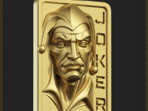 Stylized Joker Pendant 3D Print Model