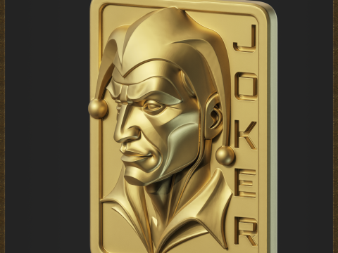 Stylized Joker Pendant 3D Принт Модель