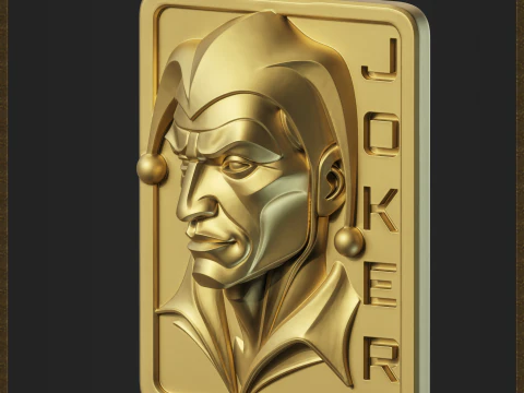 Stylized Joker Pendant 3D Print Model