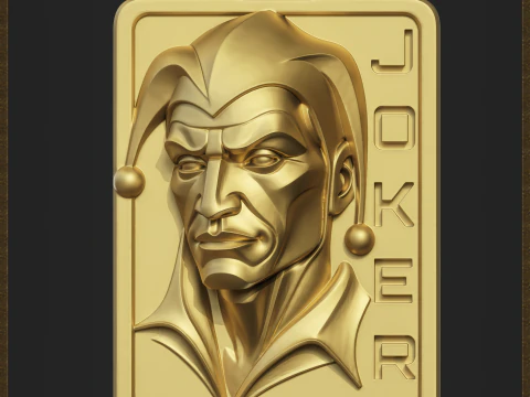 Stylized Joker Pendant 3D Print Model