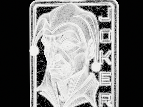 Stylized Joker Pendant 3D Принт Модель