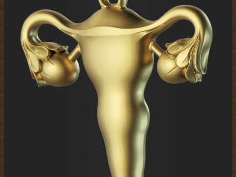 Joias com s&iacute;mbolos femininos abstratos Modelo de Impressão 3D