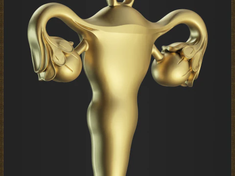 Joias com s&iacute;mbolos femininos abstratos Modelo de Impressão 3D