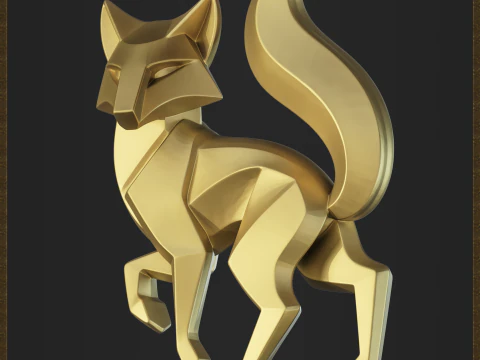 Volpe geometrica Modello di stampa 3D