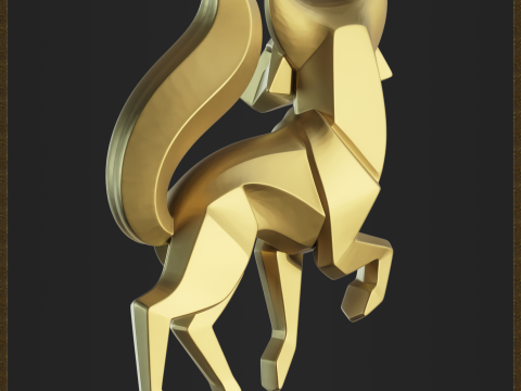 Geometric Fox 3D Принт Модель