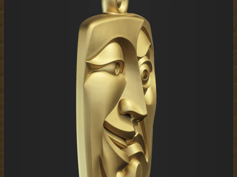 Tragedy Mask Pendant 3D Print Model