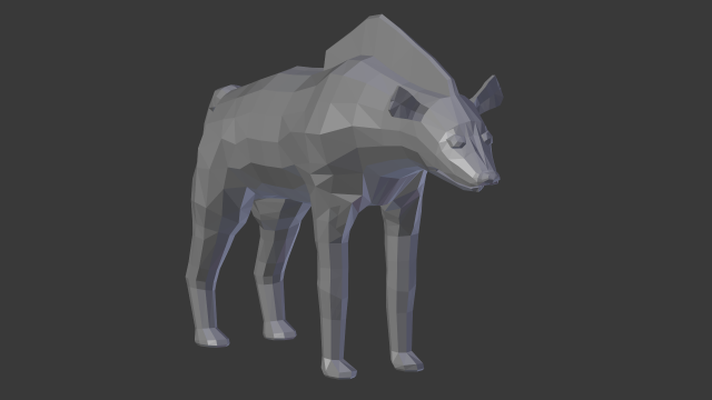 hyena 3D Print Model .c4d .max .obj .3ds .fbx .lwo .lw .lws