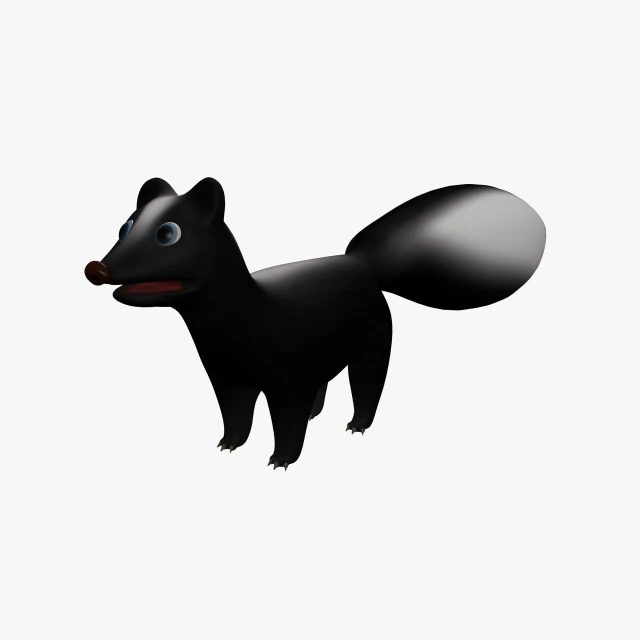 cartoon skunk 3D Model .c4d .max .obj .3ds .fbx .stl .blend 