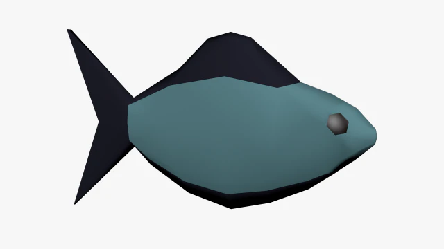 cartoon lowpoly fish 3D Model .c4d .max .obj .3ds .fbx .stl .blend