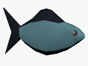 cartoon lowpoly fish 3D Model
