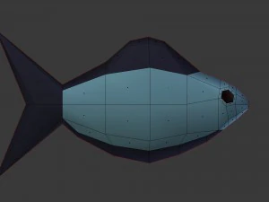 cartoon lowpoly fish 3D Model