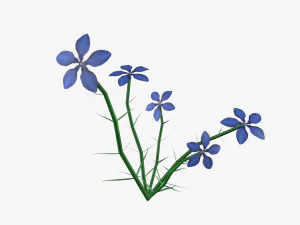 genziana lowpoly Modello 3D