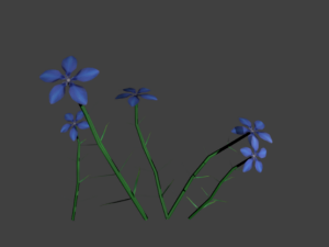 gentian lowpoly 3Dモデル